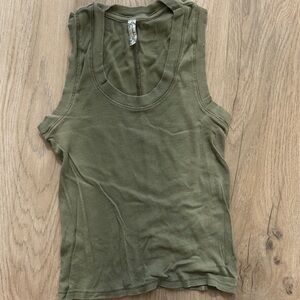 Olive Green freepeople tank Top
